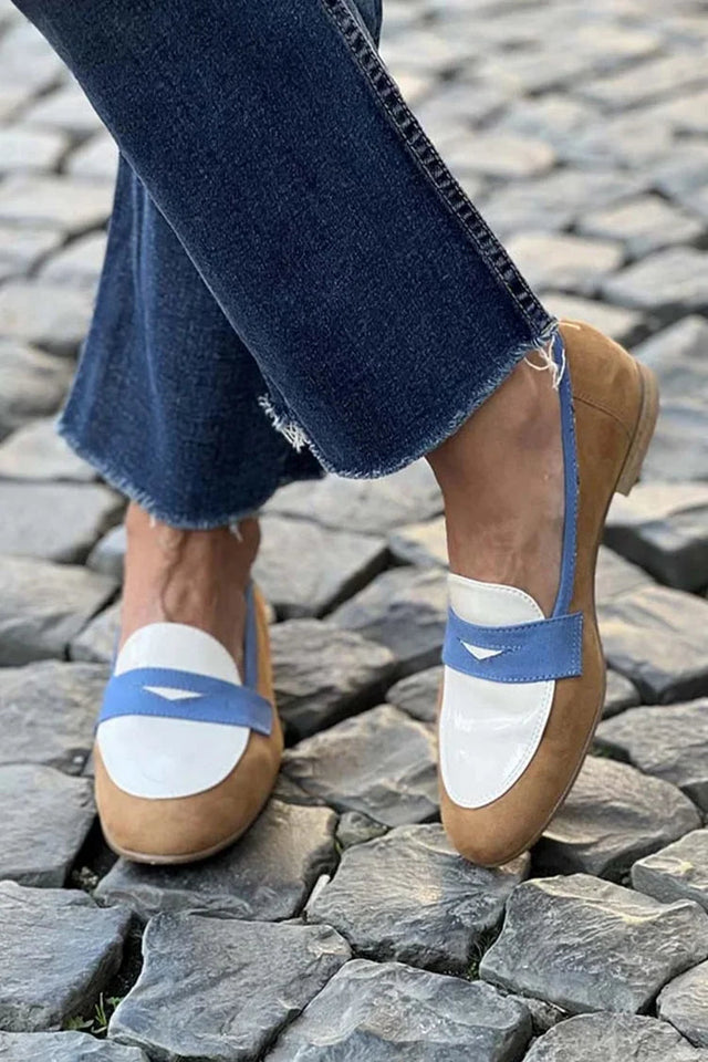 Delaney | Elegant Color Block Premium Loafers