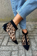 Everly | Stiliga Leopard Spetsiga Tå Ankelskor