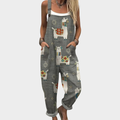 Irene | Bekväm Grå Konst Jumpsuit