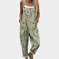 Karissa | Bekväm Blommig Grön Jumpsuit