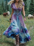 Natalie | Elegant Floral Maxi Klänning