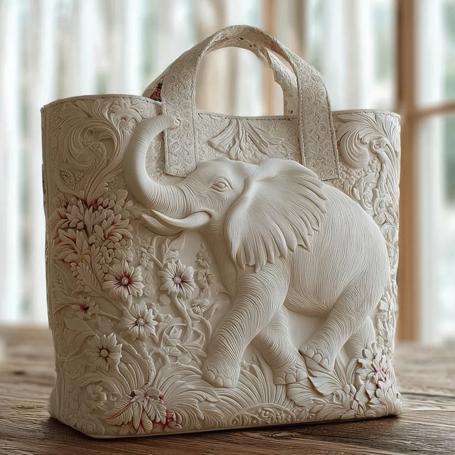 Patricia | Elegant Elefantkonst Tote-väska