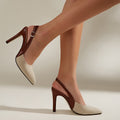 Amelie | Elegant Kontrast Slingback Klackar