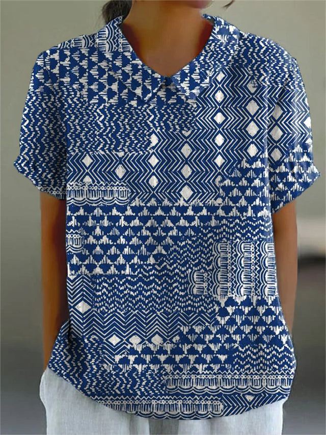 Rosie | Stilren Tribal Art Krage Skjorta