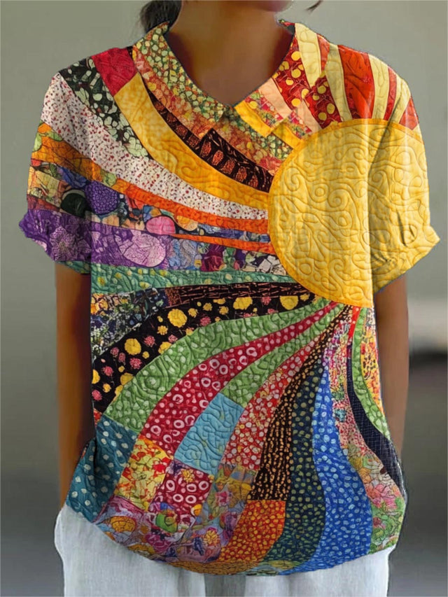 Maine | Elegant Solstråle Patchwork Skjorta