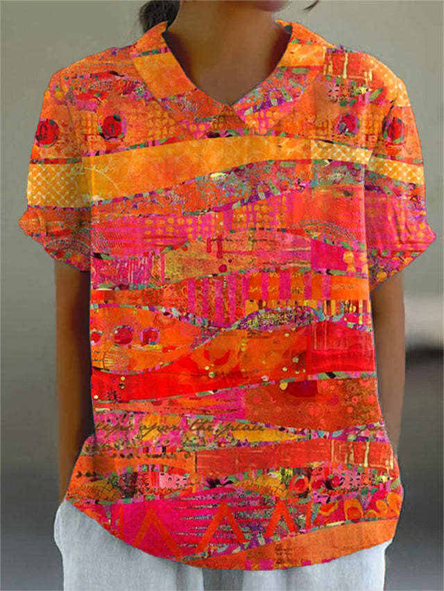 Florens | Elegant Abstrakt Konst T-shirt