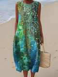 Zariah | Elegant ärmlös Reef Midi Klänning
