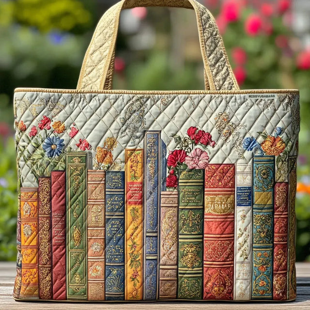 Amanda | Stilig Bok Blomsterdesign Tote Bag