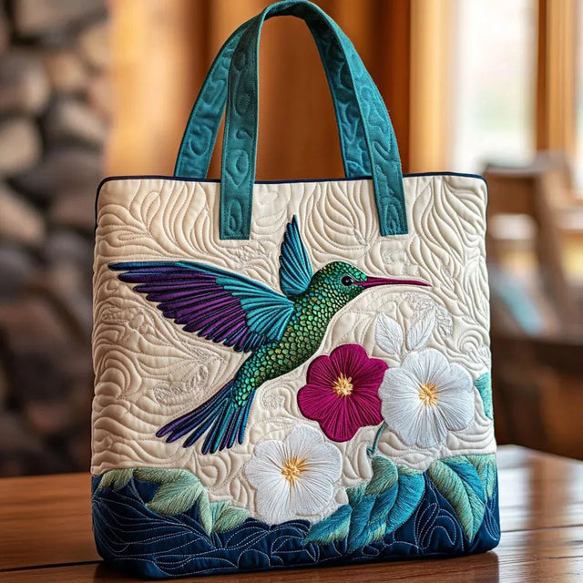 Monica | Stilig fågelblomsterkonst tote-väska