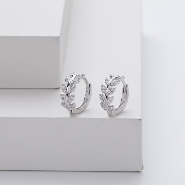 Diana | Eleganta örhängen i silver och guldblad