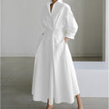 Alora | Elegant Front Wrap Collared Maxi Klänning