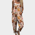 Jazmin | Bekväm Jumpsuit med Kossmönster