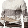 Simon | Texturerad Färgblock Sweater