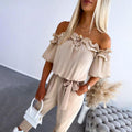 Carmella | Stilig Off Shoulder Knytmidja Jumpsuit