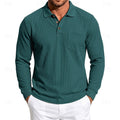 Quentin | Texturerad långärmad polo