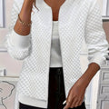 Carolyn | Kviltad Textur Baseballjacka