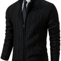 Walter | Texturerad Heldragkedja Cardigan