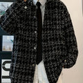 Julian | Texturerad Rutig Skjortjacka