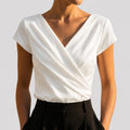 Gemma | Draperad Wrap-Front Blus