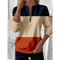 Annabel | Halvdraget Färgspräckligt Sweatshirt