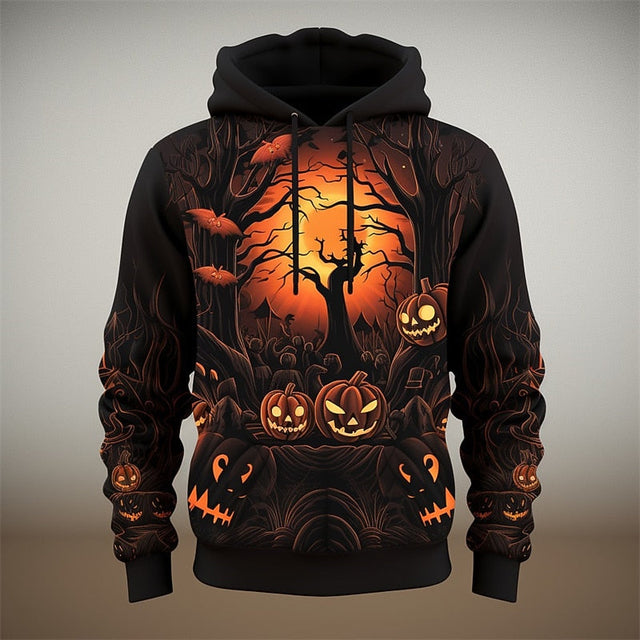 Holden | Halloween Pumpa Grafisk Hoodie