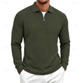Rhett | Texturerad Quarter-Zip Polo Skjorta