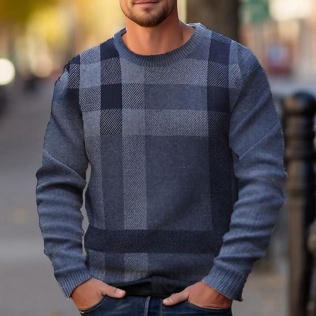 Gordon | Rutig Crew Neck Tröja