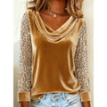 Marlene | Glittrande Cowl-Neck Topp