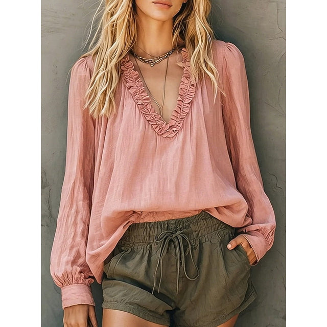 Renata | Volang V-ringad Blus