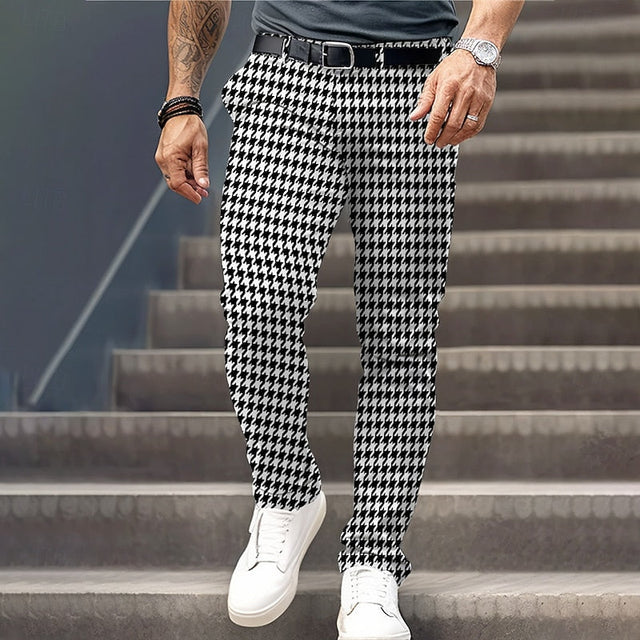 Nolan | Skräddarsydd Houndstooth Byxa