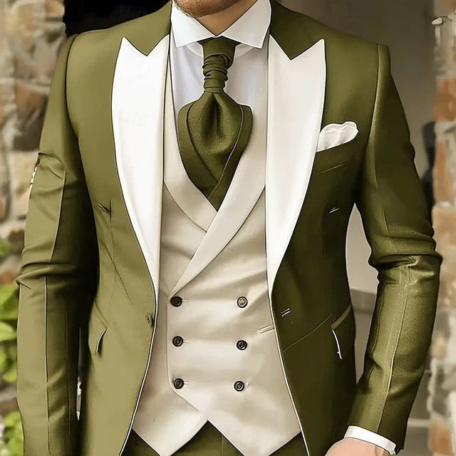 Miles | Skräddarsydd Tre-delad Set med Peak-Lapel