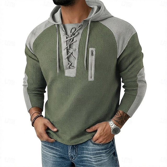 Wesley | Snörning Hoodie med Huva