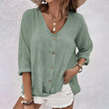 Giana | Avslappnad Knapp-up Blus