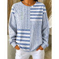 Adelaide | Randig Färgblock Crew Neck Sweatshirt