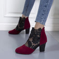 Belinda | Ankelboots med spetsdetalj