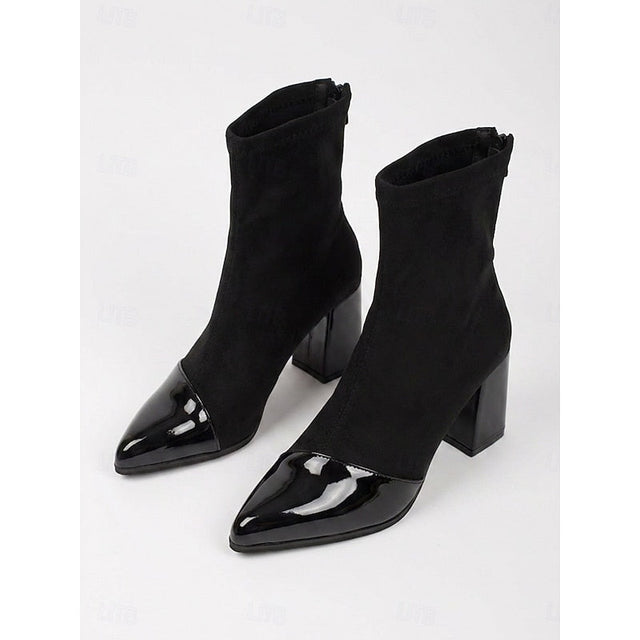 Beatrix | Cap-Toe Chunky Heel Ankelstövlar