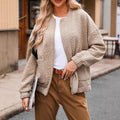 Camila | Texturerad Blommig Bomberjacka