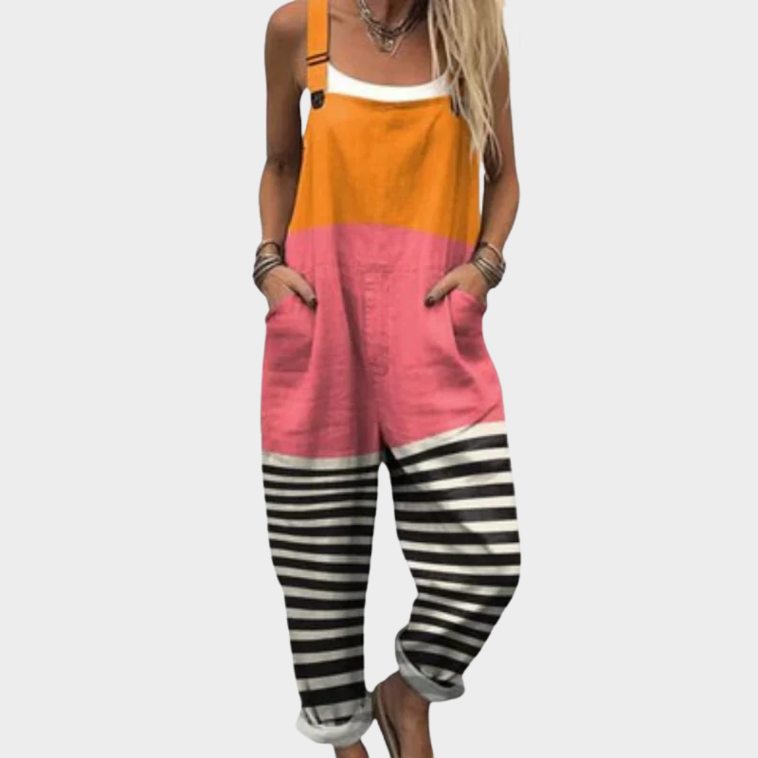 Louise | Elegant Multicolor Patch Overall