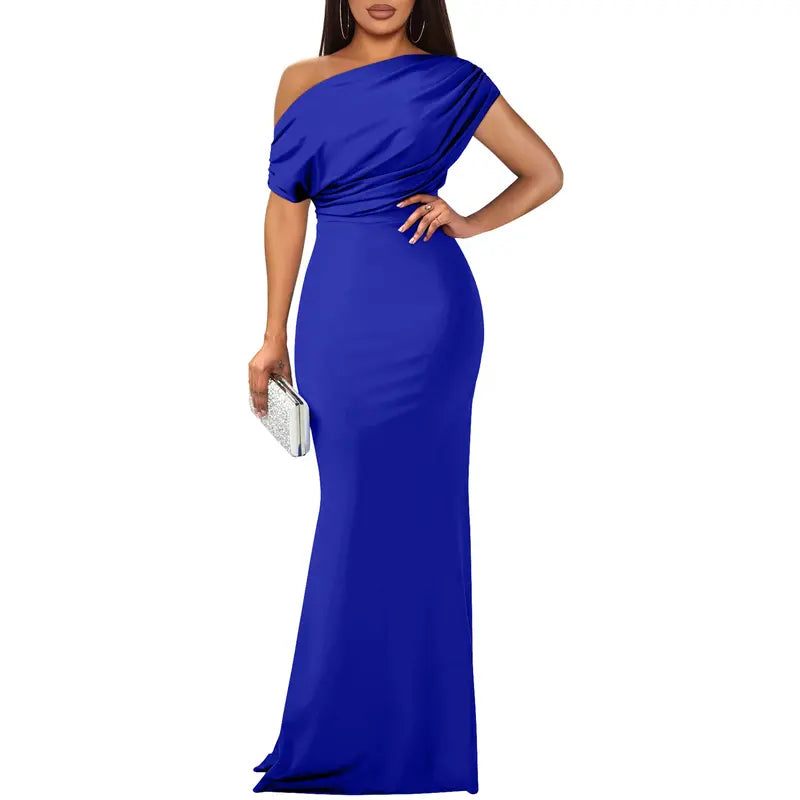 Ros | Elegant Off-Shoulder Aftonklänning