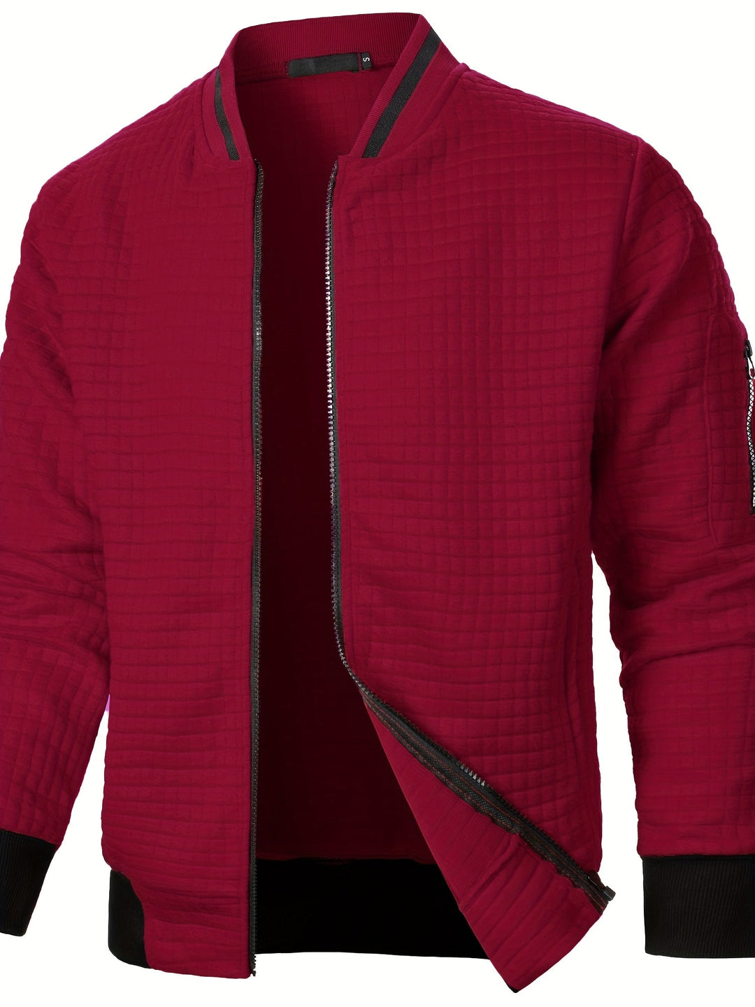 Raymond | Texturerad Zip-Up Bomberjacka
