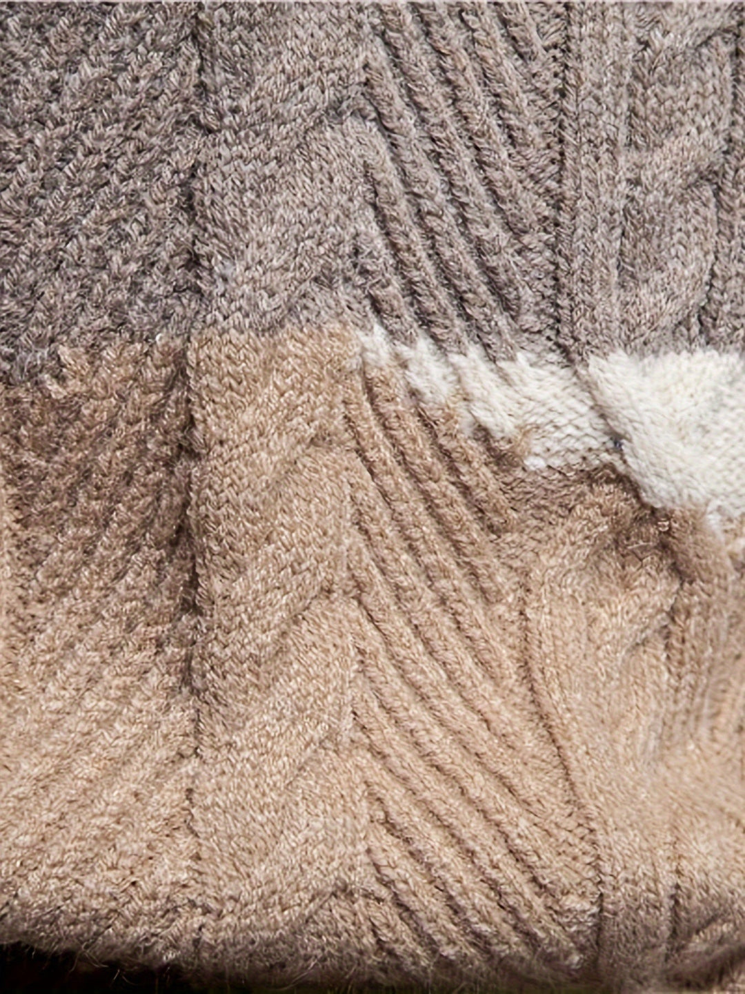 Simon | Texturerad Färgblock Sweater