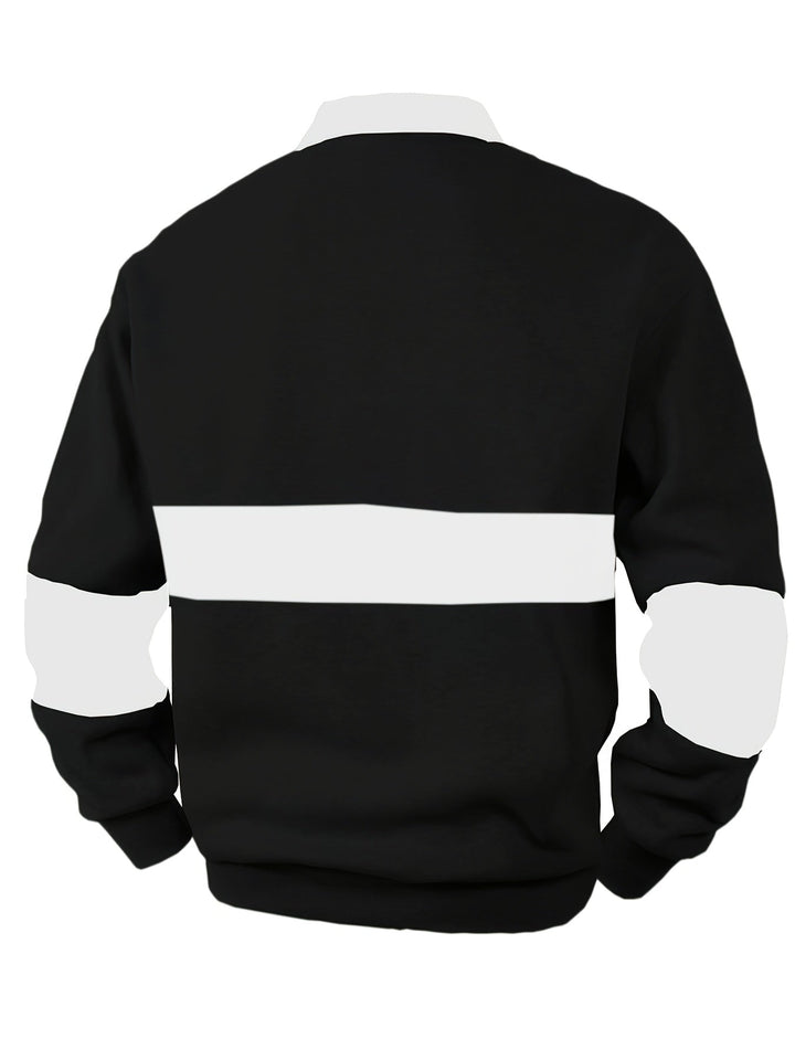 Grayson | Färgblock Långärmad Polo Shirt