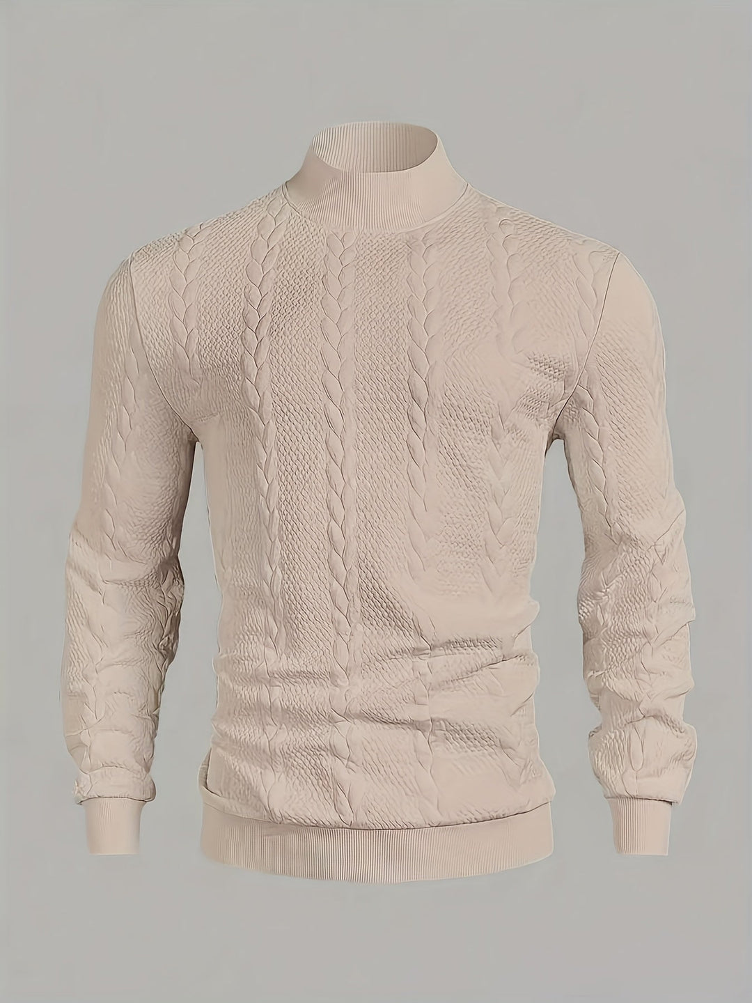 Merritt | Texturerad Höghalssweatshirt