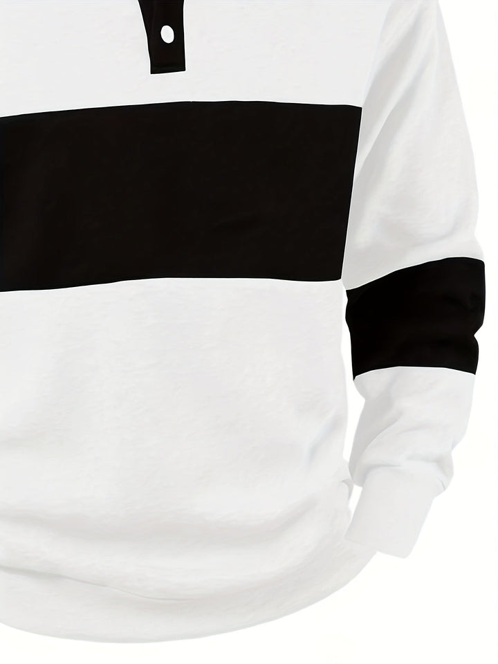 Grayson | Färgblock Långärmad Polo Shirt