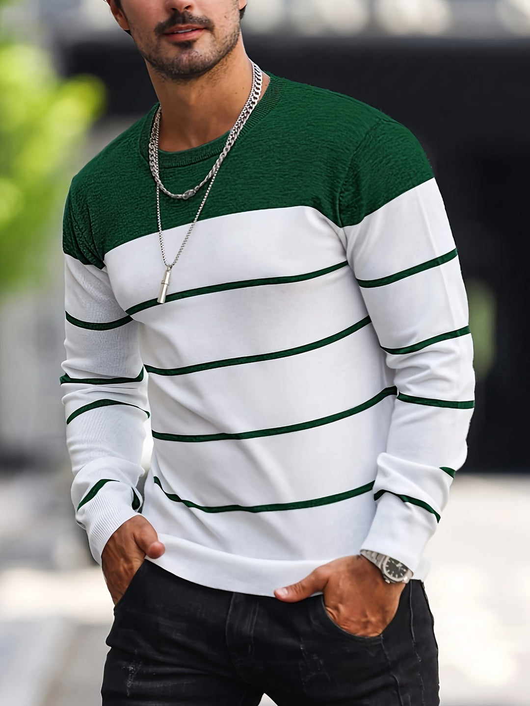 Henry | Randig Crew Neck Tröja