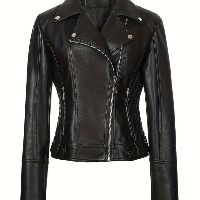 Mabel | Skulpterad Zip-Front Motojacka
