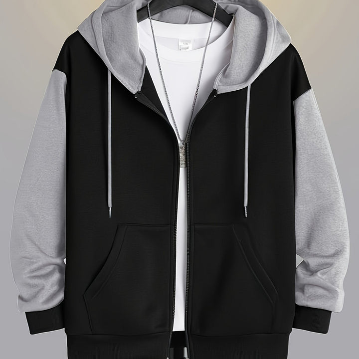 Cedric | Färgblock Zip-Up Hoodie