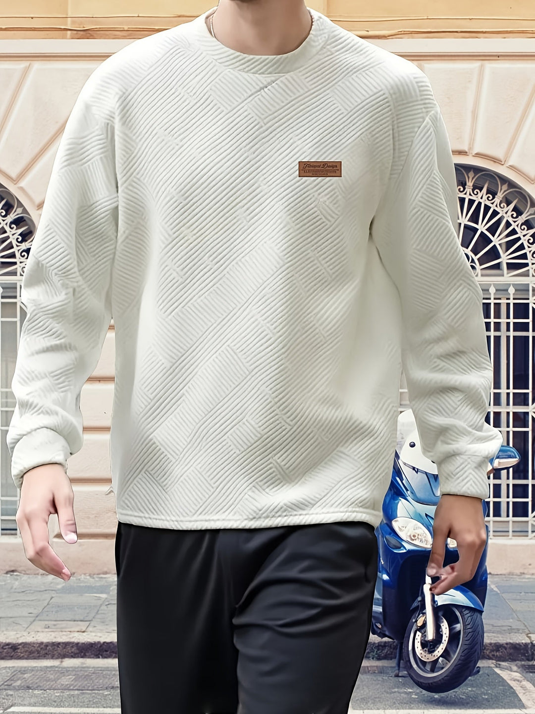 Elias | Texturerad Crew Neck Sweatshirt