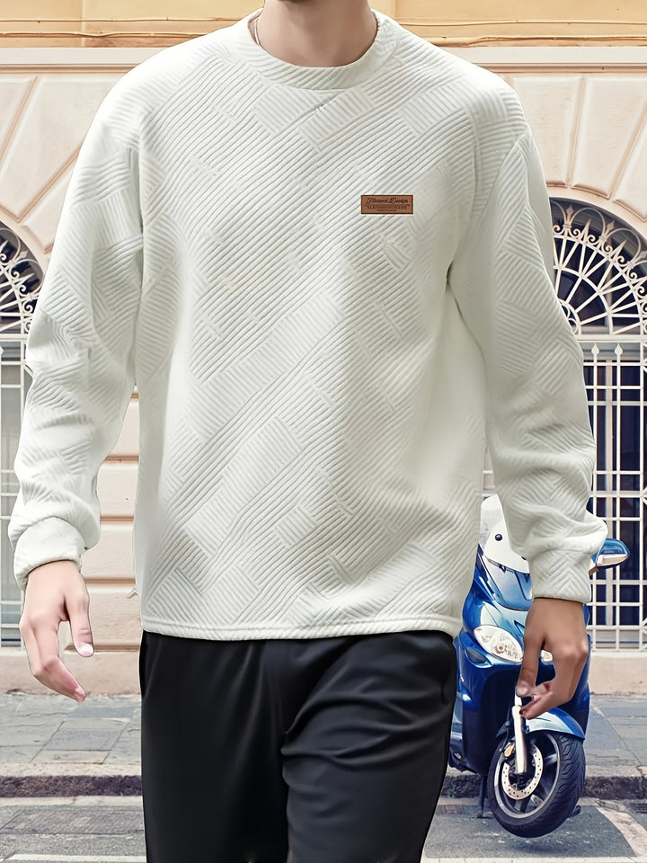 Elias | Texturerad Crew Neck Sweatshirt