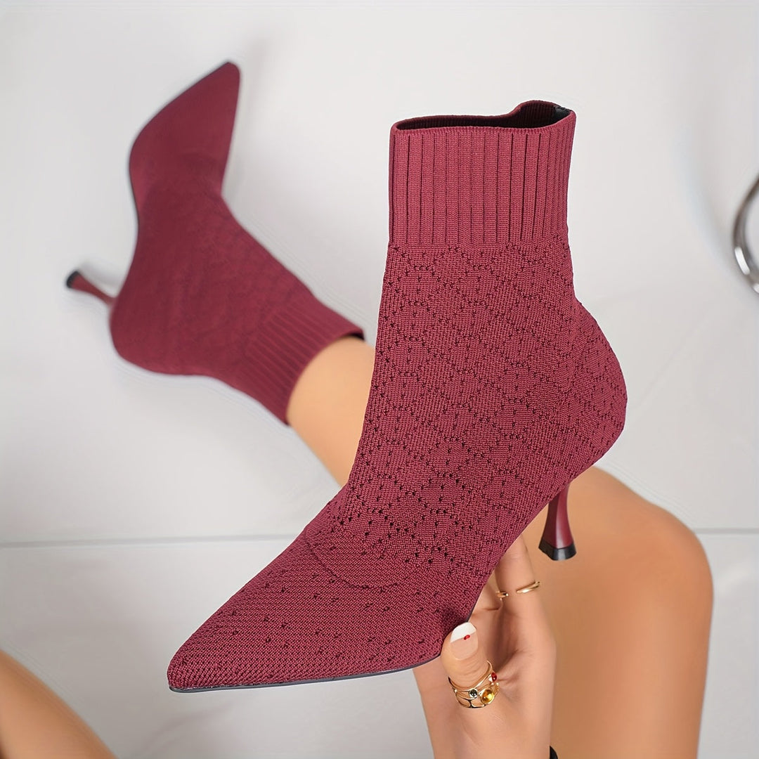 Tamsin | Spetsiga Sock-Stil Ankelstövlar